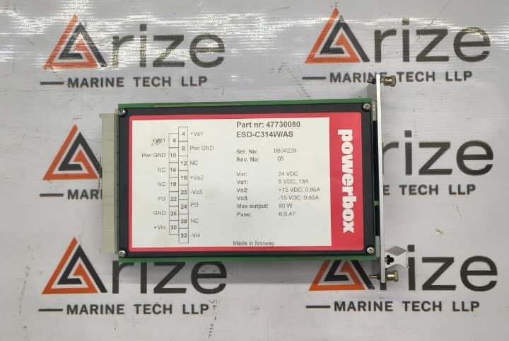 POWERBOX 47730080 ESD-C314W/AS MARINE POWER SUPPLY MODULE 24VDC NEW